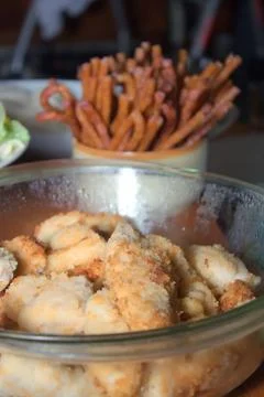 Chicken in coating Foto stock