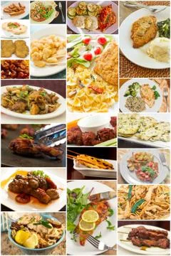 Chicken Collage Stock Photos