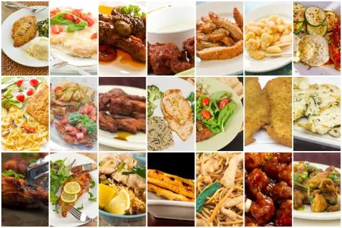 Chicken Collage Stock Photos