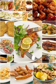 Chicken Collage Stock Photos