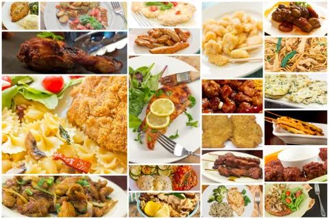 Chicken Collage Stock-Fotos