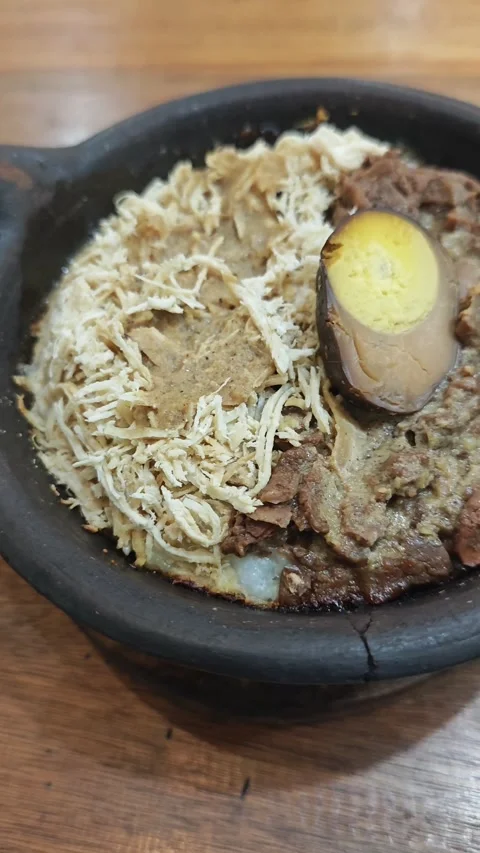Chicken congee Video stock 334939901