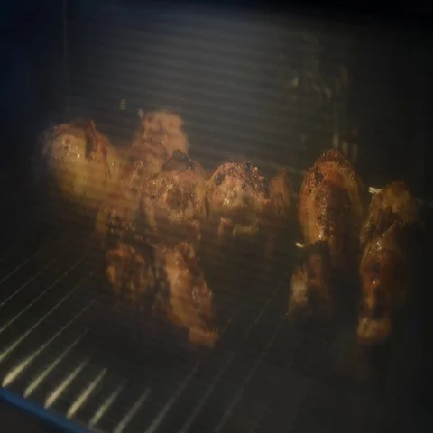 Chicken Cooked in the Oven Stock Footage 69347858