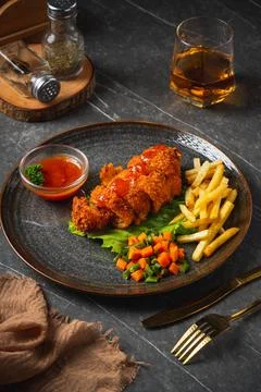 Chicken cordon bleu Stock Photos