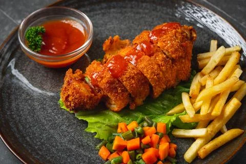 Chicken cordon bleu Foto stock
