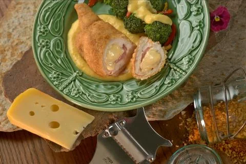 Chicken Cordon Blue Stock Photos