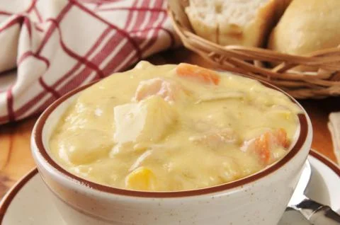 Chicken corn chowder Stock Photos
