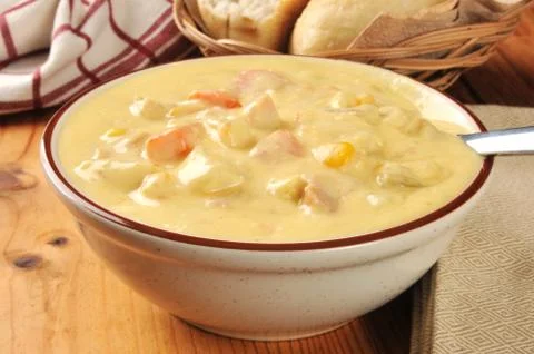 Chicken corn chowder Stock Photos