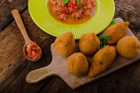 Chicken coxinhas Stock Photos