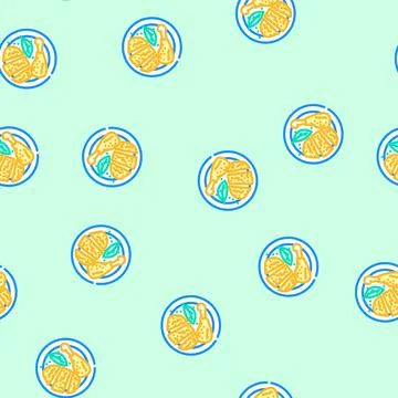 Chicken crispy fast food vector seamless pattern Illustrazione stock