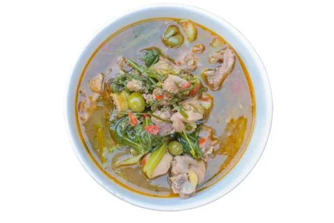 Chicken curry image on isolated Stock Photos