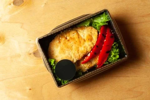 Chicken cutlet with vegetables Stock Photos
