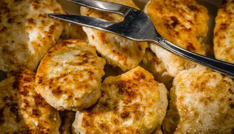 Chicken cutlets from the pan Stock Photos