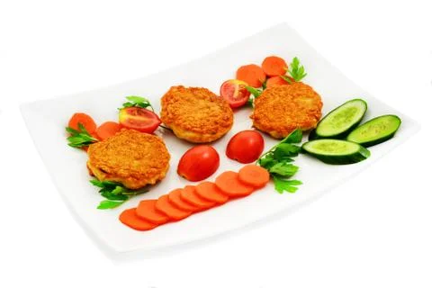 Chicken cutlets Stock Photos