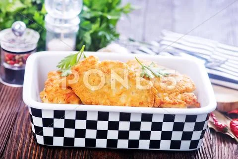 Chicken cutlets Stock Photos