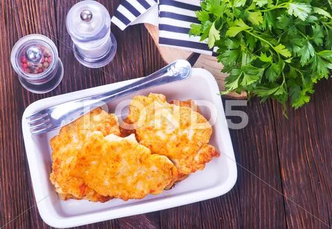 Chicken cutlets Stock Photos