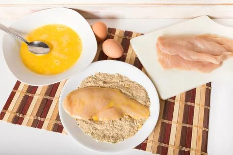 Chicken cutlets Stock Photos