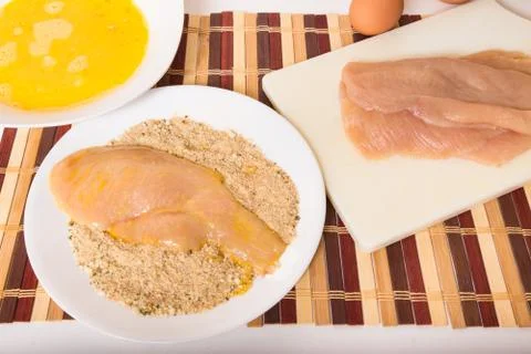 Chicken cutlets Stock Photos