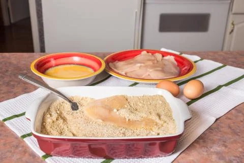 Chicken cutlets Stock Photos