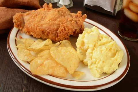 Chicken dinner Stock Photos