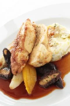 Chicken dinner Stock Photos