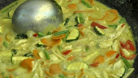 Chicken dish in large pan Stock Footage 115702983