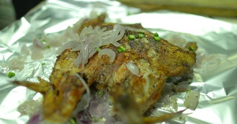 Chicken dish in Nairobi, Kenya. Stock Footage 81568982