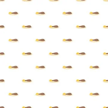 Chicken drumstick and mashed potato repeating pattern Stock Illustration
