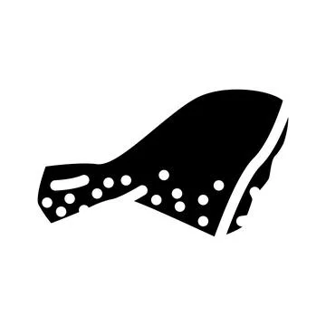 Chicken drumstick glyph icon vector illustration Ilustração Stock