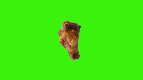 Chicken drumstick on green screen Stock Footage 330761038