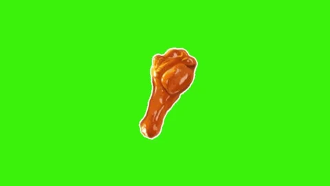 Chicken drumstick on green screen Vidéo 330761043