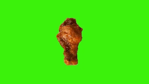 Chicken drumstick on green screen Vidéo 330761061