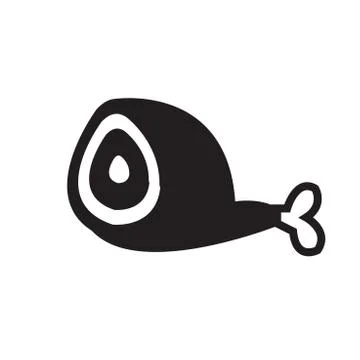 Chicken Drumstick icon Stock Illustration
