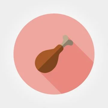 Chicken drumstick icon Stock Illustration