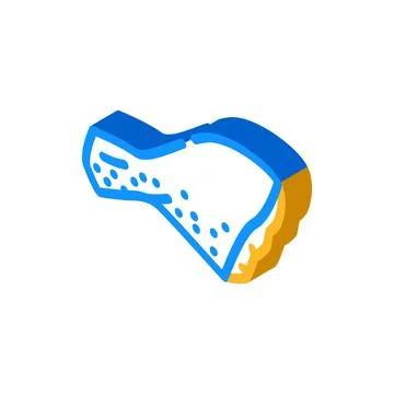 Chicken drumstick isometric icon vector illustration Stock Illustration