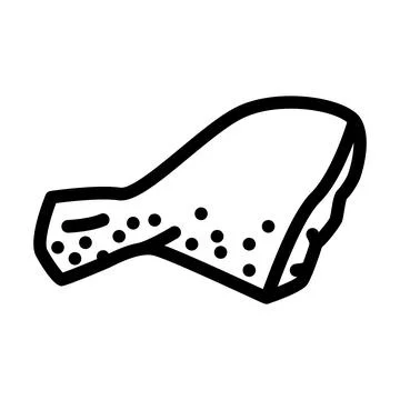 Chicken drumstick line icon vector illustration Illustrazione stock