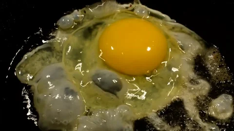 Chicken egg are fried Stock Footage 273272230