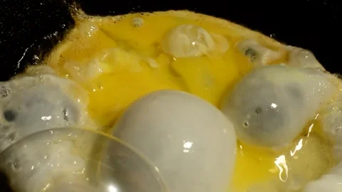 Chicken egg are fried Stock Footage 276854180