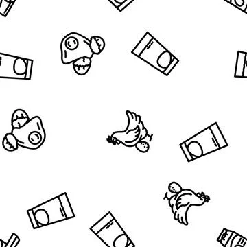 Chicken egg farm brown vector seamless pattern Illustrazione stock