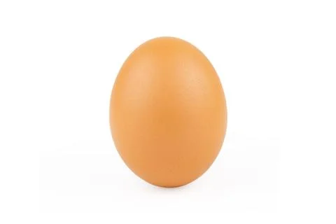 Chicken egg isolated on white background with clipping path. Stock Photos