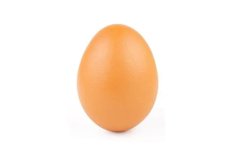 Chicken egg isolated on white background with clipping path. Foto stock
