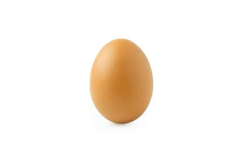 Chicken egg isolated on white background with clipping path. Stock Photos