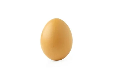 Chicken egg isolated on white background with clipping path. Stock Photos