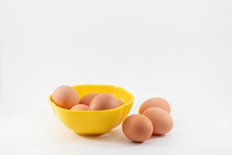 Chicken egg isolated on white background Stock Photos