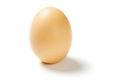 Chicken egg, isolated on white background. Easter concept, space for text. Stock Photos