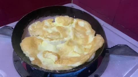 Chicken egg omelette Stock Footage 287201377