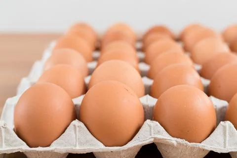 Chicken Egg in pack Stock Photos