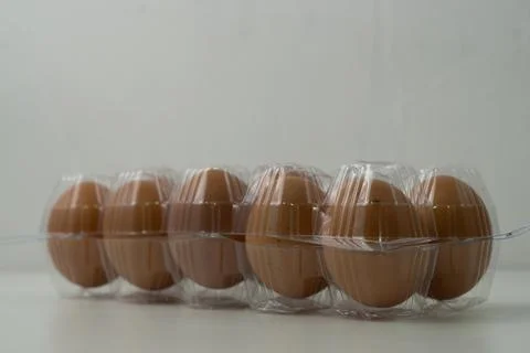 Chicken egg with plastic container on white background 40 Stock Photos