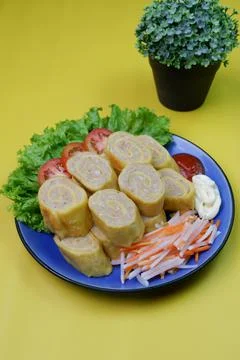 Chicken Egg Roll Stock Photos