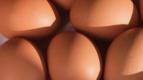 Chicken egg, rotation shot, Chicken fresh raw eggs. Many fresh raw chicken egg Stock Footage 166389534